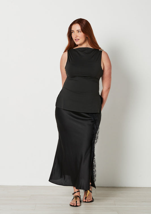 Jade Midi Slip Skirt
